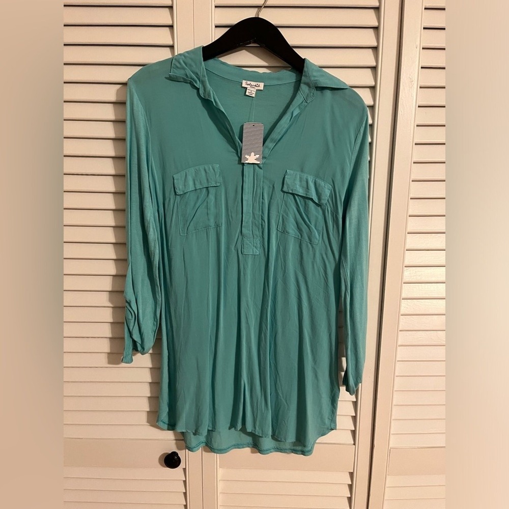 Splendid Shirting Long Sleeve Collar Top Pullover Size Medium NEW NWT Mint